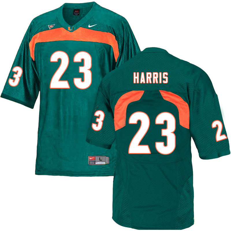Nike Miami Hurricanes #23 Cam'Ron Harris College Football Jerseys Sale-Green
